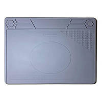 Термостійкий килимок для розбирання і паяння TE-616 силіконовий 400*300 мм з комірками