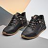 Чоловічі шкіряні кросівки демісезонні чорні з натуральної шкіри для чоловіків на весну осінь, розмір 40 41 42 43 44 45, фото 2