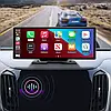 Панель відеореєстратор T80D Єкран 10 4K 2160P дюймів Камера заднього огляду Carplay Android Auto GPS навігація, фото 7