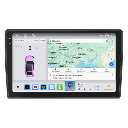 Штатна магнітола Lesko для Citroen Jumpy II Рестайлінг 2012-2016г 9" 4/64 QLED CarPlay 4G Wi-Fi GPS 360 Prime, фото 1
