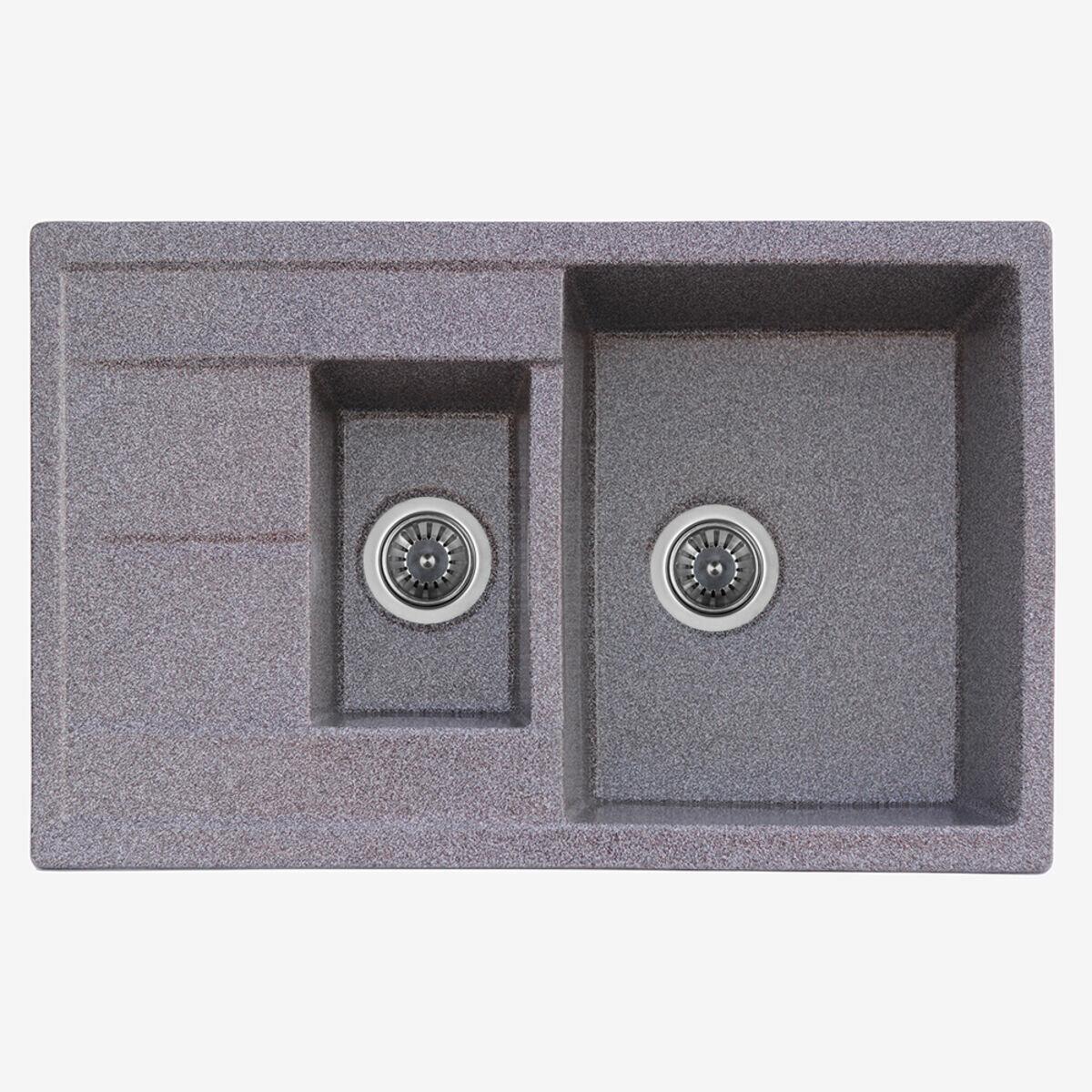 Гранітна мийка для кухні Platinum 7850W KESSAN глянець Мікс, фото 1