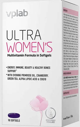 Вітаміни для жінок VP Lab Ultra Women's 90 softgels, фото 1