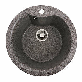 Гранітна мийка для кухні Platinum 480 TURAS матова Мікс