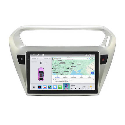 Штатна магнітола Lesko для Citroen C-Elysee I 2012-2016 екран 9" 4/64 QLED CarPlay 4G Wi-Fi GPS 360 Prime, фото 1