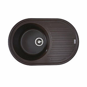 Гранітна мийка для кухні Platinum 7750 LIRA матова Мокко