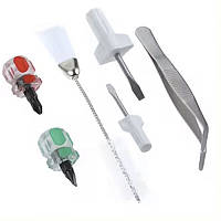 Набір інструментів для чищення та обслуговування швейної машини (6 в 1) — 4 викрутки, щітка, пінцет