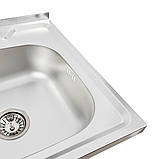 Кухонна мийка з нержавіючої сталі Platinum ДЕКОР 5050 (0,7/160 мм), фото 5