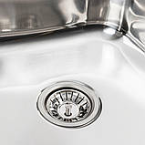Кухонна мийка з нержавіючої сталі Platinum ПОЛІРОВКА 6060 R (0,7/160 мм), фото 5