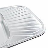 Кухонна мийка з нержавіючої сталі закруглена Platinum ДЕКОР 7848 (0,8/180 мм), фото 3