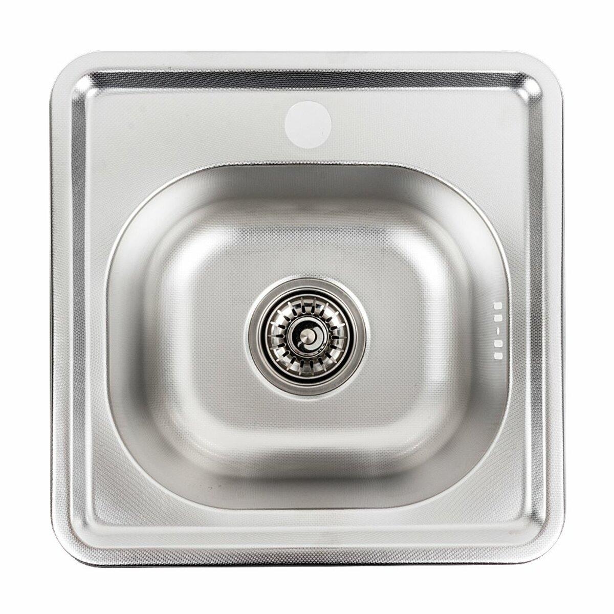 Кухонна мийка з нержавіючої сталі Platinum ДЕКОР 3838 (0,6/160 мм), фото 1