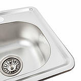 Кухонна мийка з нержавіючої сталі Platinum ДЕКОР 3838 (0,6/160 мм), фото 5