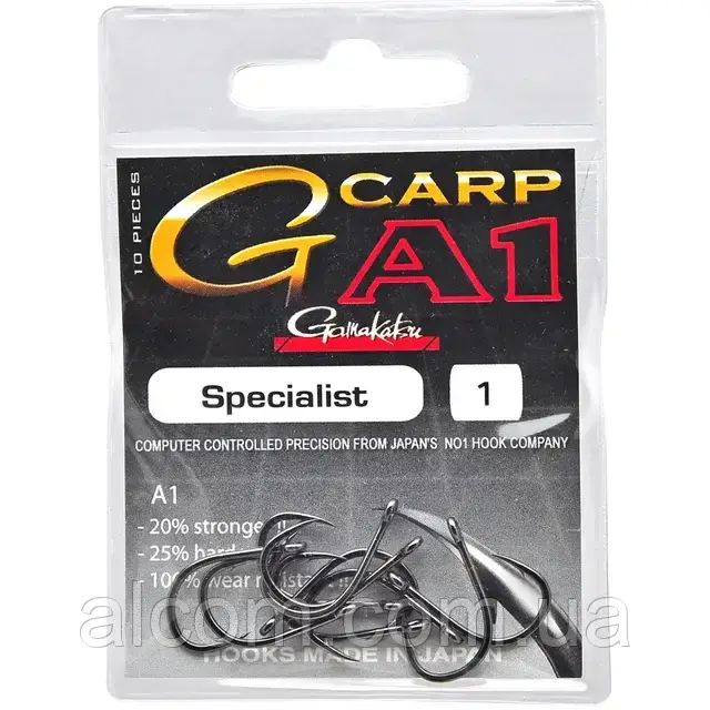 Коропові гачки Gamakatsu №4 10шт A1 G-Carp Specialist