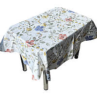Скатертина водовідштовхувальна овальна Космея 150см