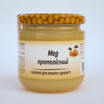 Прополісний мед 250гр, фото 1