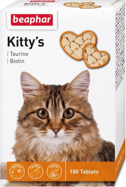 Кормова домішка Beaphar Kittys +Taurine + Biotine з біотином і таурином для кішок, фото 1