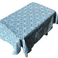 Скатертина водовідштовхувальна овальна Ромби бірюза