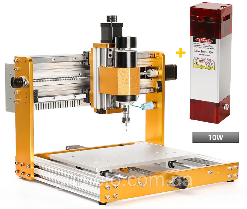 Гравер CNC 3018 Pro Ultra фрезер ЧПУ станок 500W + LM-C80 laser