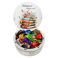 Набір цукерок "Найкращій вчительці" до Дня вчителя №293, 247 г, (15х15х5 см)