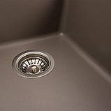 Гранітна мийка для кухні Platinum 9950 PANDORA матова Дюна, фото 5