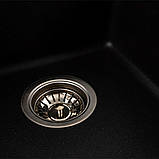 Гранітна мийка для кухні Platinum 9950 PANDORA матовий Моріон, фото 5