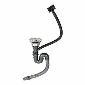 Сифон одинарний Handmade SA005 Platinum  (круглий сифон, стандартний перелив)