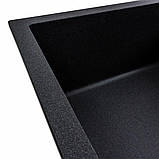 Гранітна мийка для кухні VALESO CASCADA 7050 матова Карбон, фото 3