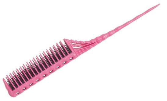 Гребінець Y.S.Park YS 150 Tail Comb з хвостиком рожевий