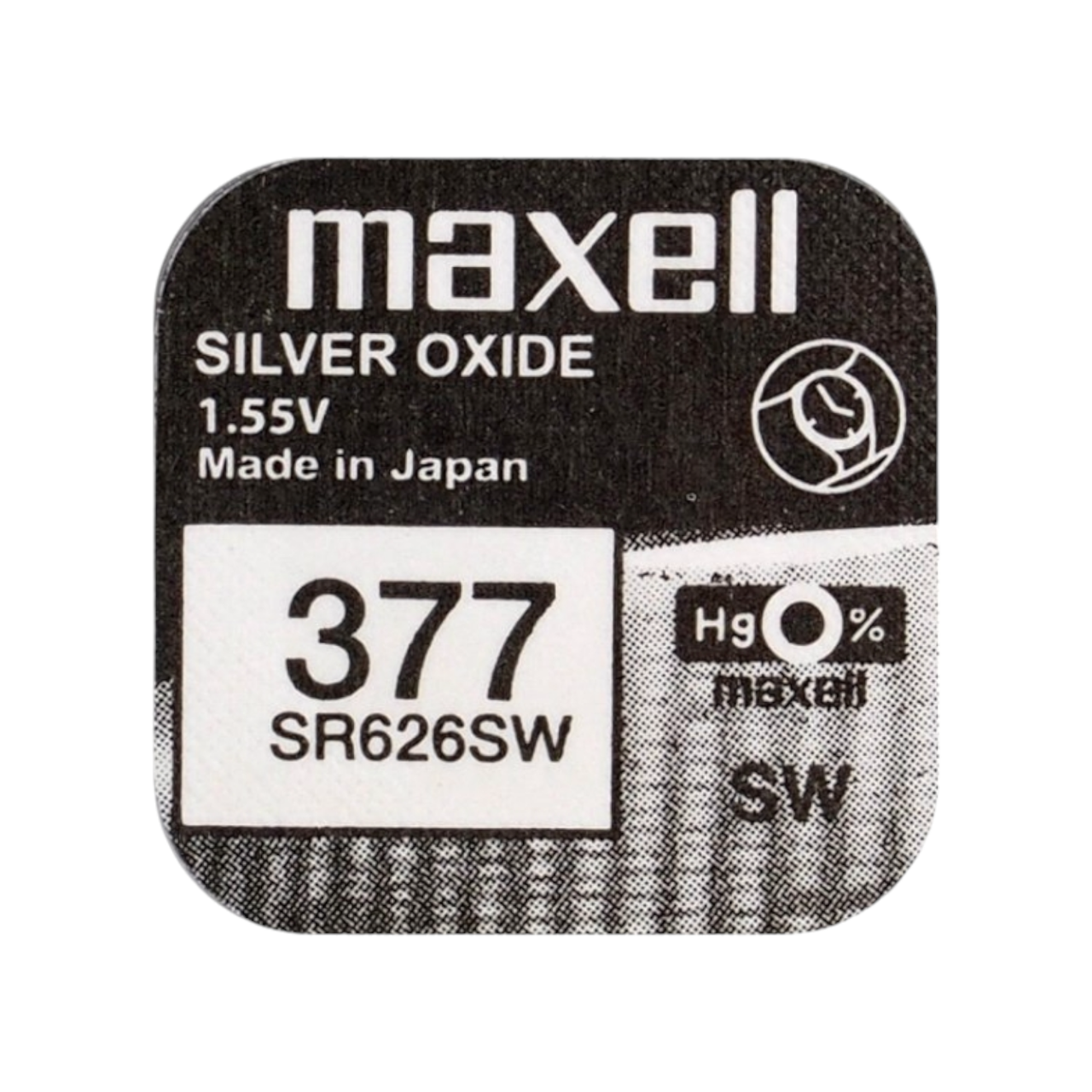 Бат.год. Maxell 377 (SR626SW) Silver oxide 1/10, батарейки для наручних годинників, батарейка таблетка 377