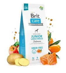 Brit Care Dog GF Large Breed Junior 12 кг Корм для цуценят великих порід беззерновий Лосось