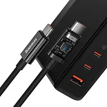 МЗП Baseus GaN5 Pro 140W Fast Charger USB-A/2USB-C USB-C (CCGP100201) black, фото 5