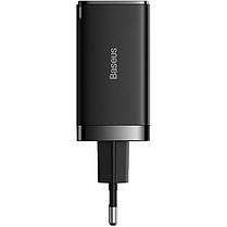 МЗП Baseus GaN5 Pro 65W USB-A/2USB-C cable Type-C to Type-C (CCGP120201) 1m black, фото 3