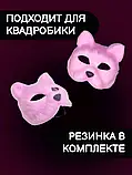 Карнавальна пухнаста маска кота кішки для квадробіки косплею рожевого кольору, фото 4