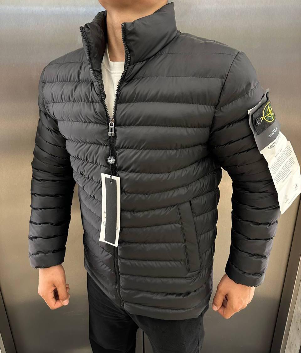 Чоловіча зимова куртка Stone Island D11462 чорна