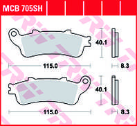 Тормозные колодки TRW / LUCAS MCB705SH