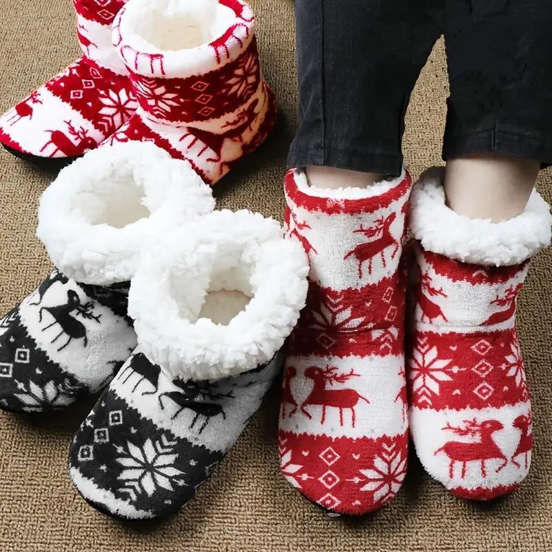 Капці чобітки жіночі на хутрі з антиковзною підошвою, фото 1