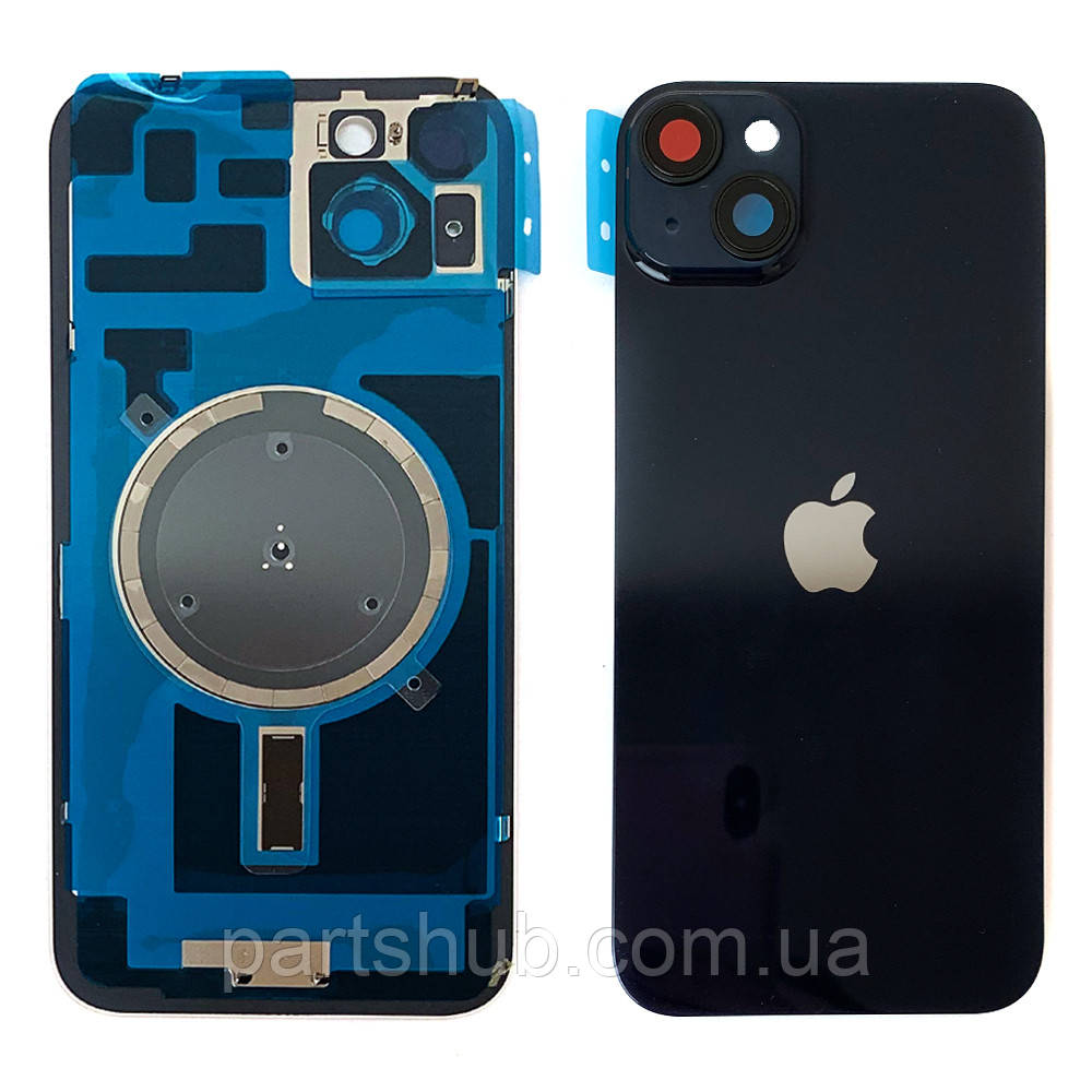 Задня кришка Apple iPhone 14 Plus (чорна з рамкою, склом камер та магнітом), фото 1