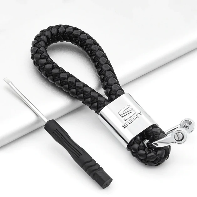 Автомобільний брелок для ключів, підвісний екошкіра з логотипом Seat, фото 1