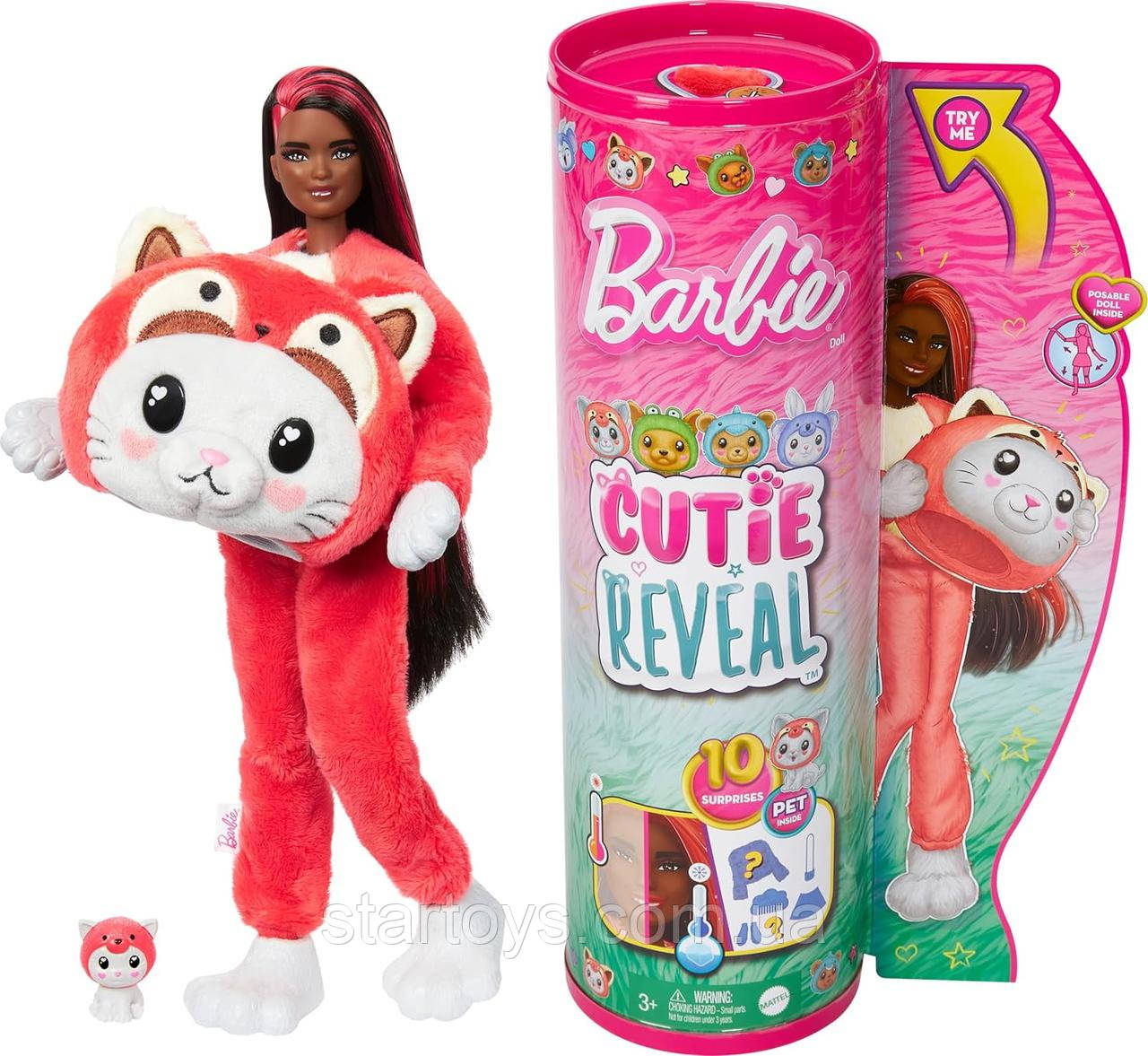 Лялька Барбі Сюрприз Кошеня в костюмі червоної панди Barbie Cutie Reveal