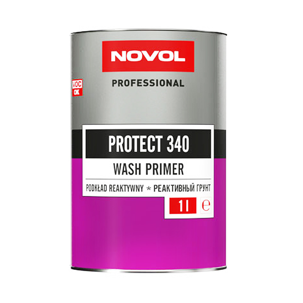Novol Protect 340 Wash Primer, 1 л (37211) реактивний ґрунт, фото 1