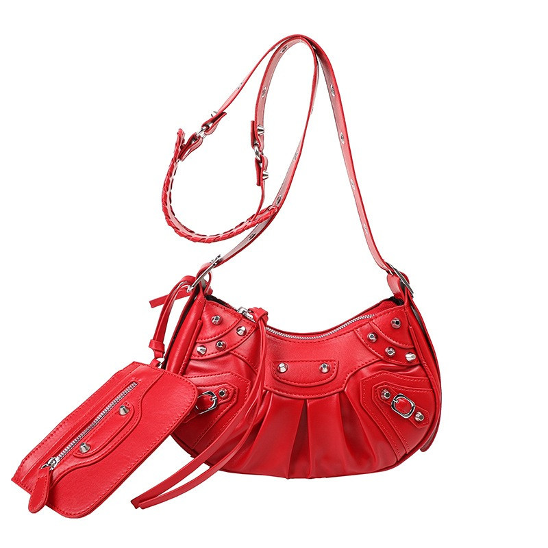 Жіноча сумка 603 1H-10622 багет крос-боді червона, фото 1