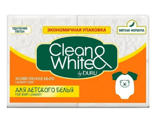 Мило господарське Duru Clean&White для Дитячої білизни 4х120 г 8690506521936
