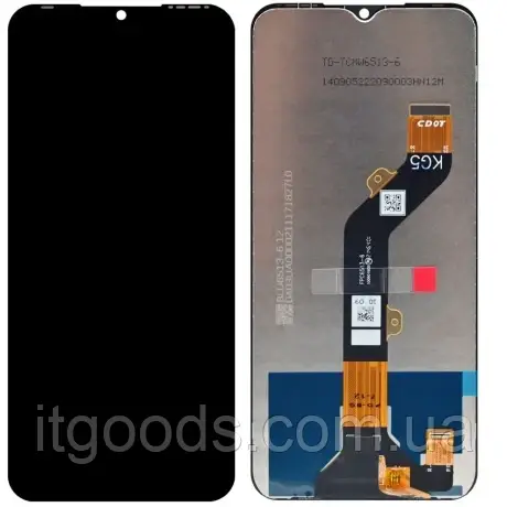 Оригінальний дисплей (модуль) + тачскрін (сенсор) для Tecno Spark Go 2022: KG5, KG5h, KG5m (чорний колір)