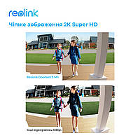Відеодзвінок Reolink D340W (Video Doorbell Wi-Fi) ( Чорний ) DS