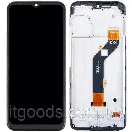 Оригінальний дисплей (модуль) + тачскрін (сенсор) з рамкою для Tecno Spark Go 2022: KG5, KG5h, KG5m