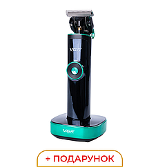 Тример для стрижки волосся і бороди VGR акумуляторний LED дисплей машинка для стрижки професійна 5Вт Lugi