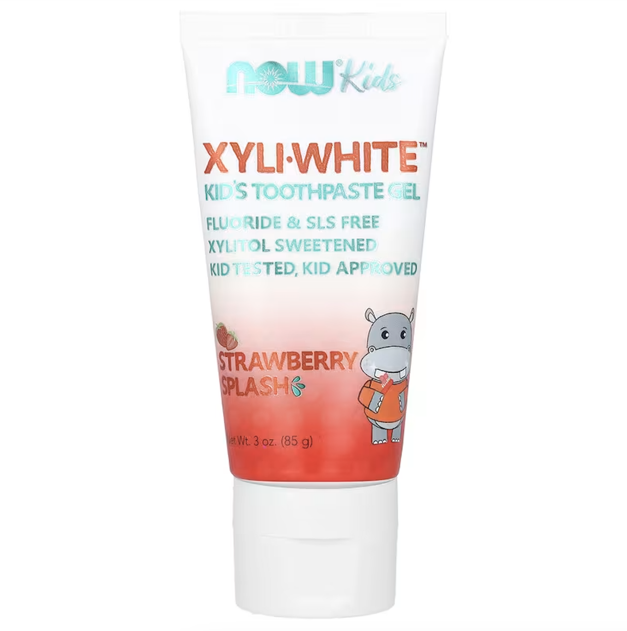 NOW Foods, XyliWhite, зубна паста-гель для дітей, полуничний смак, 85 г