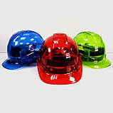 Каска захисна напівпрозора Peak View з храповим механізмом SH60 Червоний, фото 2