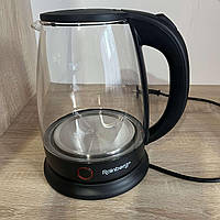 Большой электрический чайник дисковый Rainberg 2200 Вт,самый бесшумный стеклянный чайник домашний ANG