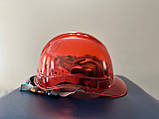 Каска захисна напівпрозора Peak View з храповим механізмом SH60 Червоний, фото 7