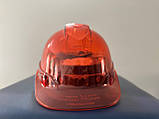 Каска захисна напівпрозора Peak View з храповим механізмом SH60 Червоний, фото 6